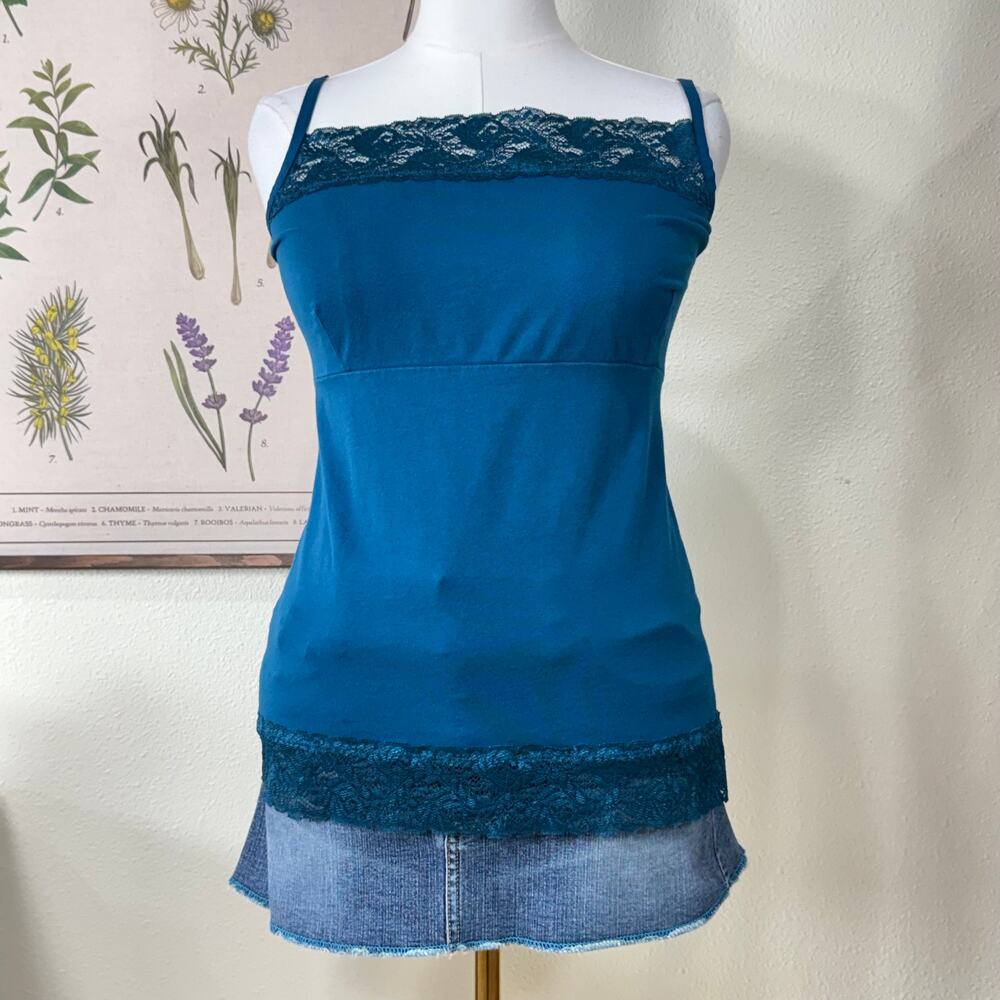 Y2k Babydoll Lace Trim Cami Top Fairy Grunge Coastal Cowgirl Boho Romantic 1X